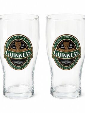 2 Guinness Stout Glasses